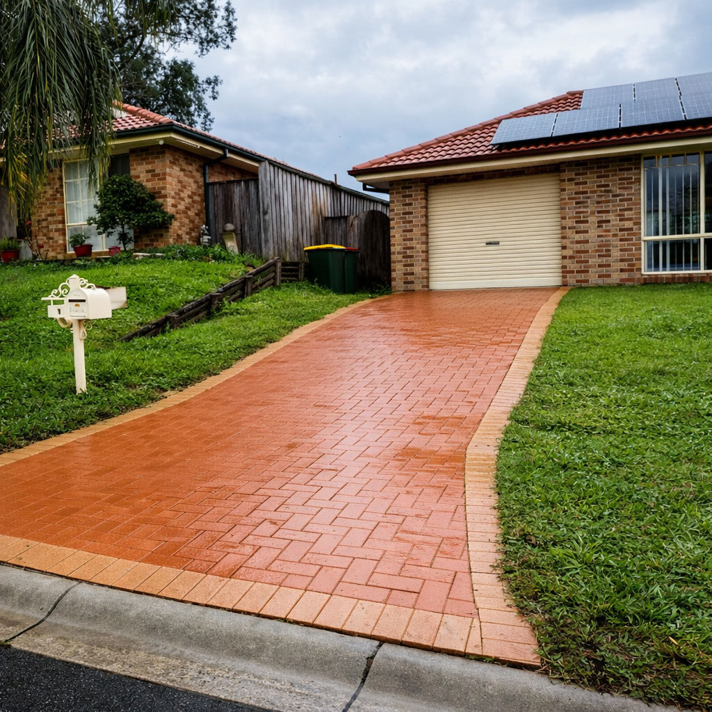 Paved driveway after pressure cleaning — South East Melbourne