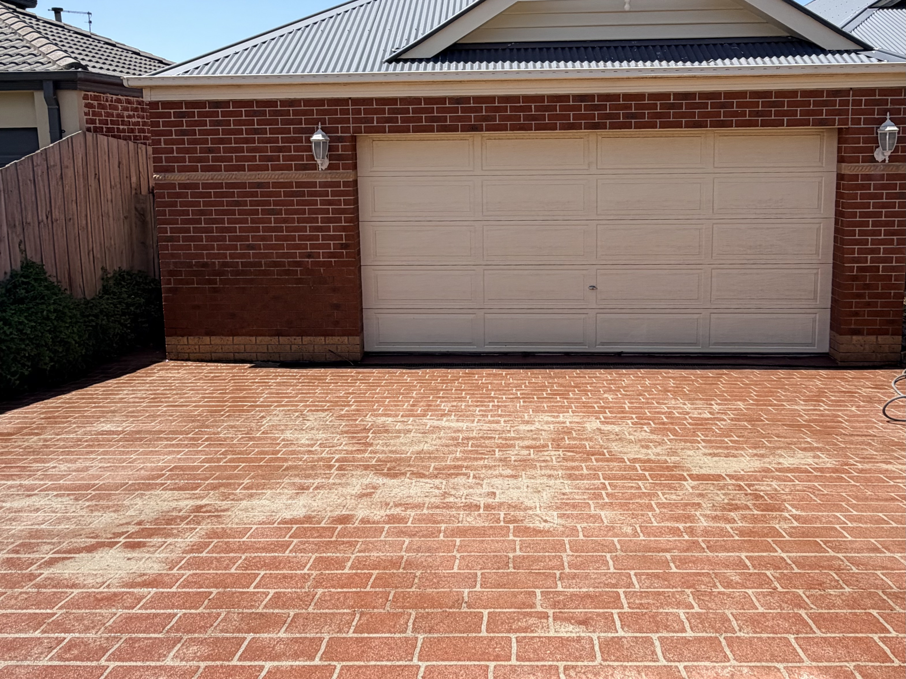 Large double driveway after cleaning