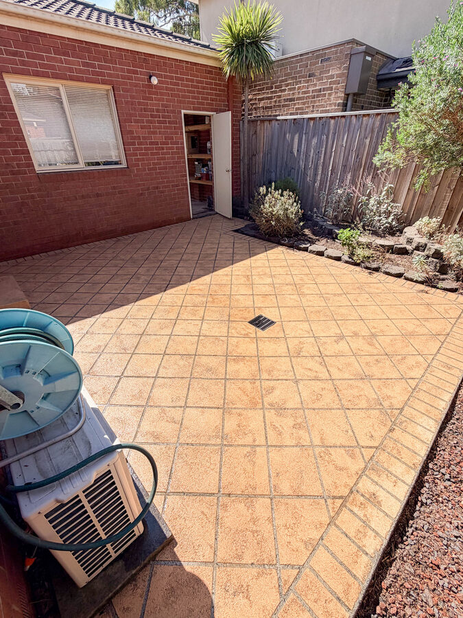 Patio after pressure cleaning — South East Melbourne
